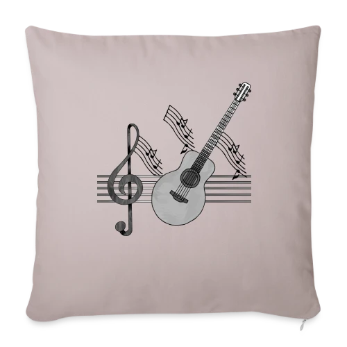Guitare Passion - Housse de coussin décorative 45 x 45 cm