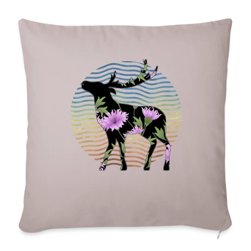 Cerf Majestueux - Housse de coussin décorative 45 x 45 cm