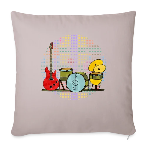 Mélodies d'Instruments - Housse de coussin décorative 45 x 45 cm