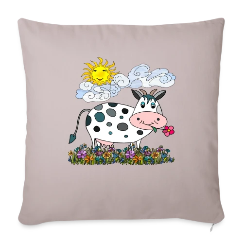 La Vache Stylée - Housse de coussin décorative 45 x 45 cm
