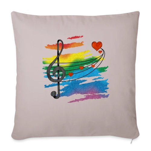 Mélodie Éternelle - Housse de coussin décorative 45 x 45 cm