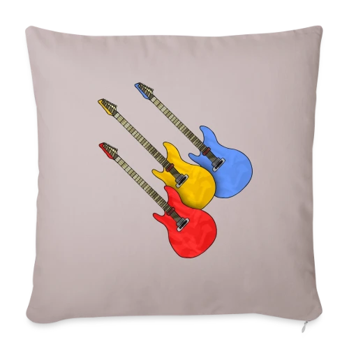 Passion Guitare - Housse de coussin décorative 45 x 45 cm