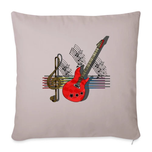 Passion Guitare - Housse de coussin décorative 45 x 45 cm