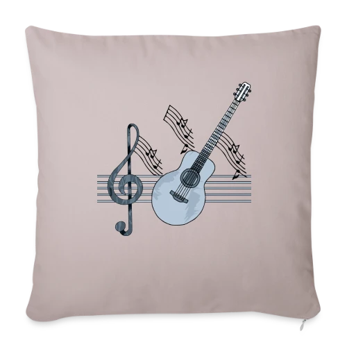 Mélodie Guitare - Housse de coussin décorative 45 x 45 cm