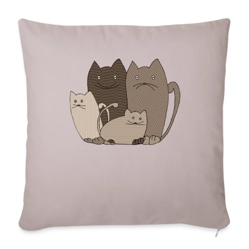 Le Chat Mignon - Housse de coussin décorative 45 x 45 cm