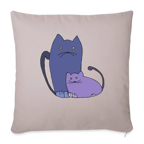 Amour Félin - Housse de coussin décorative 45 x 45 cm
