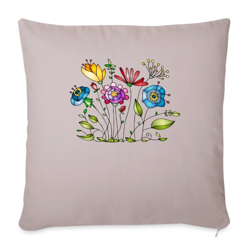 Douceur Florale - Housse de coussin décorative 45 x 45 cm