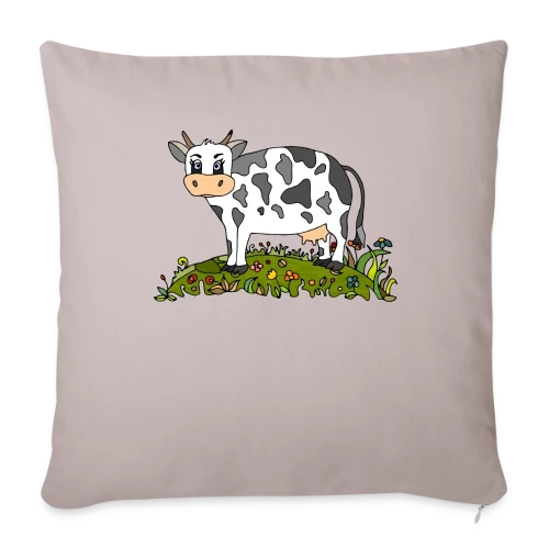 La Vache Stylée - Housse de coussin décorative 45 x 45 cm