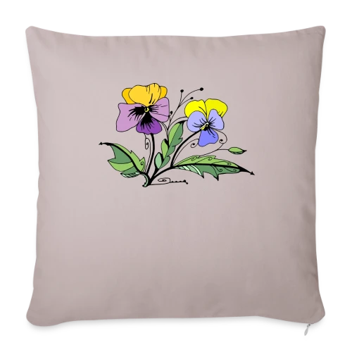 Éclat Floral - Housse de coussin décorative 45 x 45 cm