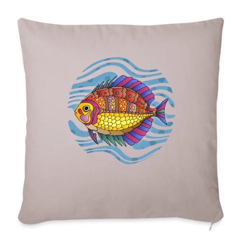 Passion Pêche - Housse de coussin décorative 45 x 45 cm