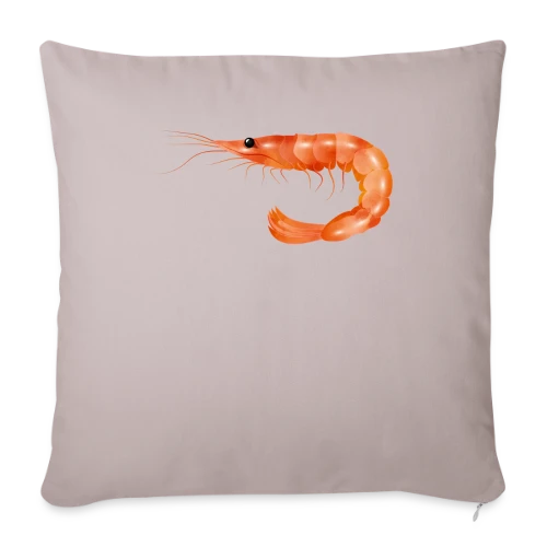 Crevette Rose Scampi Style Croquis - Housse de coussin décorative 45 x 45 cm