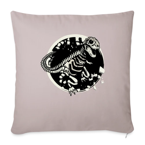 T-Rex Fossile : Le Squelette de Dinosaure Mythique - Housse de coussin décorative 45 x 45 cm