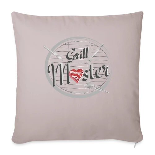 Maître du Grill Cœur - Housse de coussin décorative 45 x 45 cm