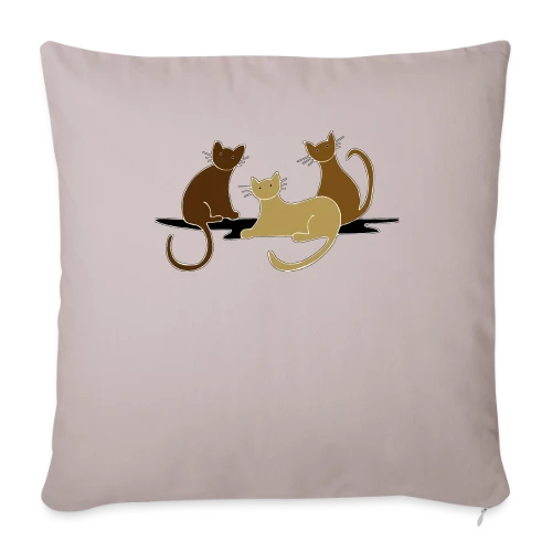 L'Amour des Chats - Housse de coussin décorative 45 x 45 cm