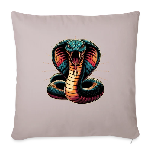 T-shirt Cobra Royal Éclatant : Style Dynamique et Vives Couleurs - Housse de coussin décorative 45 x 45 cm