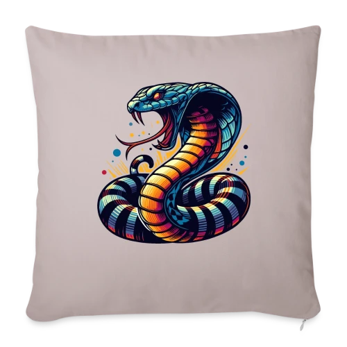 T-shirt Cobra Vibrant : Style Sauvage et Énergique - Housse de coussin décorative 45 x 45 cm