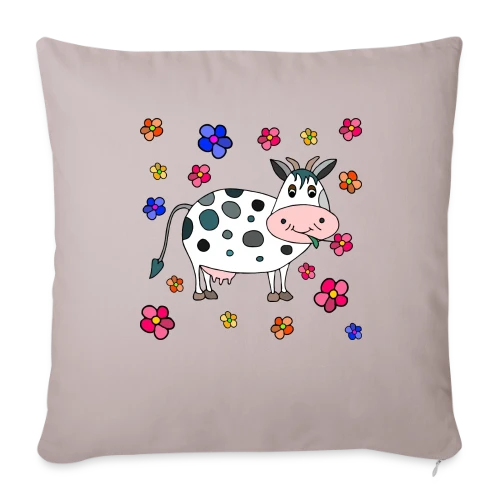 Krowa, la Vache Amusante - Housse de coussin décorative 45 x 45 cm