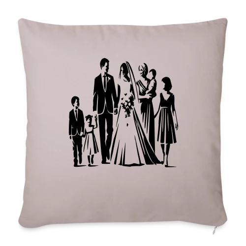 Mariage et Fête - Housse de coussin décorative 45 x 45 cm
