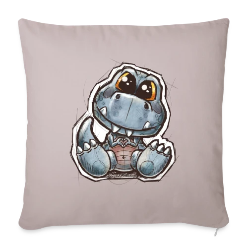 P'tit Dino Mignon - Housse de coussin décorative 45 x 45 cm