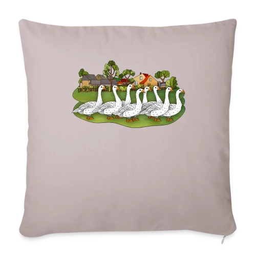 L'Oie Élégante - Housse de coussin décorative 45 x 45 cm
