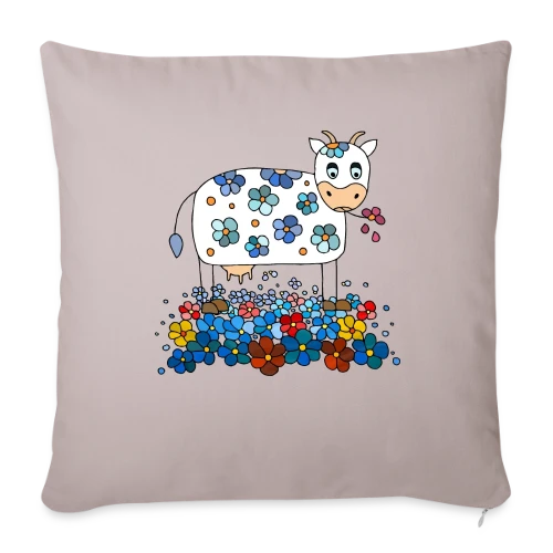 La Vache Mignonne - Housse de coussin décorative 45 x 45 cm