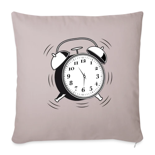 T-shirt Réveil Rétro 6h - L'Heure du Style Vintage - Housse de coussin décorative 45 x 45 cm
