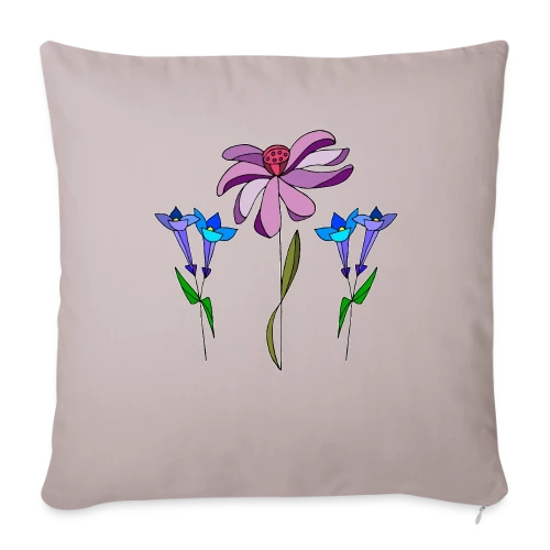 Éclat Floral - Housse de coussin décorative 45 x 45 cm