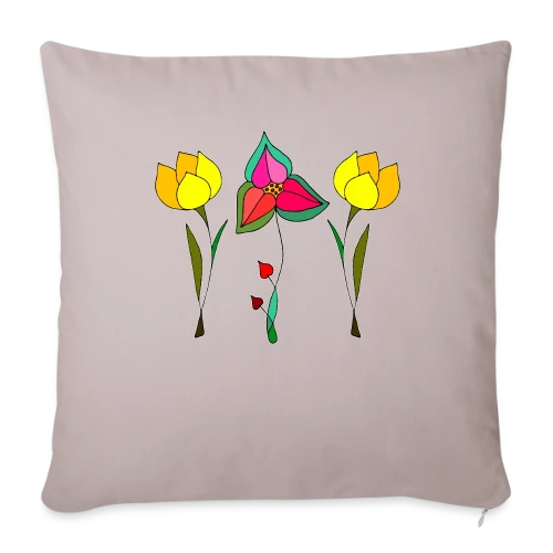 Jardin Fleuri Délicat - Housse de coussin décorative 45 x 45 cm