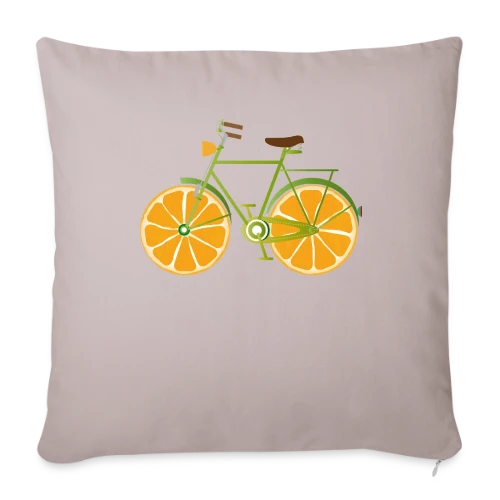 T-shirt Vélo Fruitix : L'Original Fun aux Roues Oranges - Housse de coussin décorative 45 x 45 cm