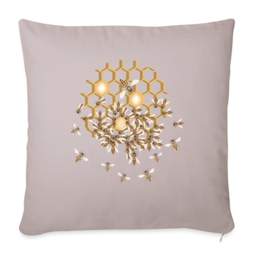 Nid d'Abeille Géométrique : Nature & Harmonie - Housse de coussin décorative 45 x 45 cm