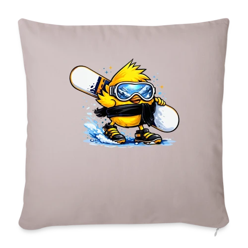 T-shirt Snowboardeur Déglingué - Housse de coussin décorative 45 x 45 cm