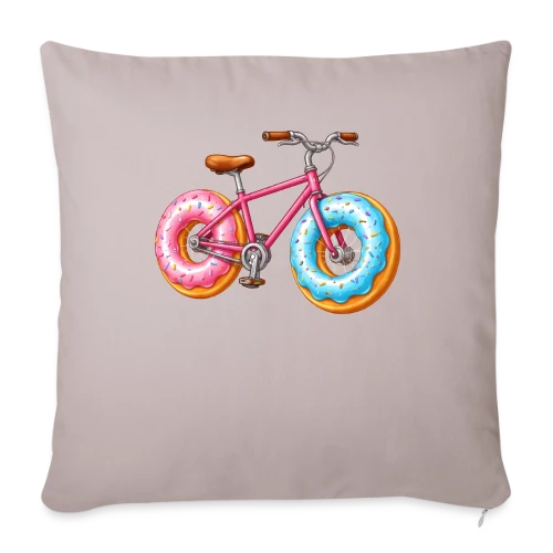 T-shirt Cycliste Gourmand : Donut & Vélo Humoristique - Housse de coussin décorative 45 x 45 cm