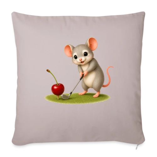 La Souris Golfeuse - Housse de coussin décorative 45 x 45 cm