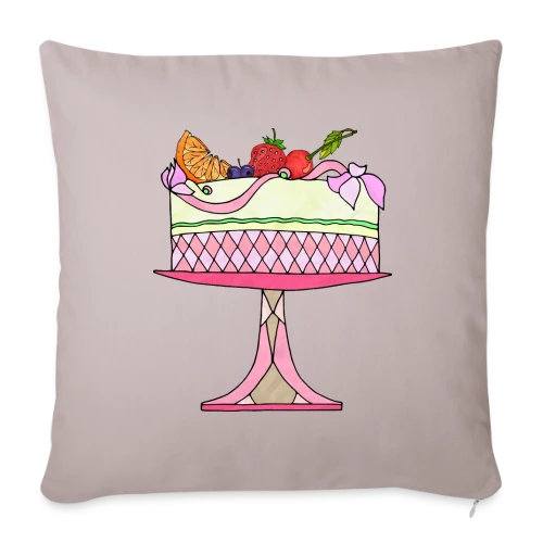 Gâteau d'Anniversaire Célébration - Housse de coussin décorative 45 x 45 cm