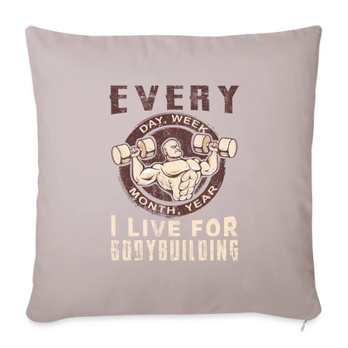 T-Shirt Bodybuilding: La Passion de la Musculation - Housse de coussin décorative 45 x 45 cm