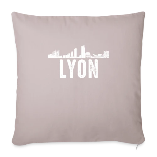 Lyon Minimaliste Blanc - Housse de coussin décorative 45 x 45 cm