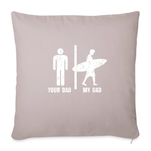 T-shirt Papa Surfeur | Plage & Océan - Housse de coussin décorative 45 x 45 cm