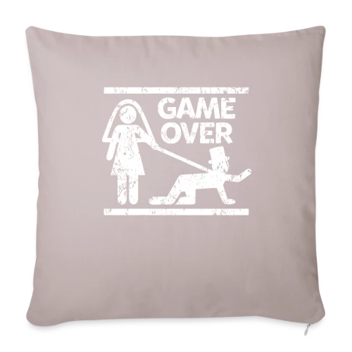 Mariage Game Over Humour - Housse de coussin décorative 45 x 45 cm