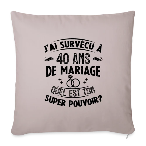 Noces de Rubis : Mon Super Pouvoir - Housse de coussin décorative 45 x 45 cm
