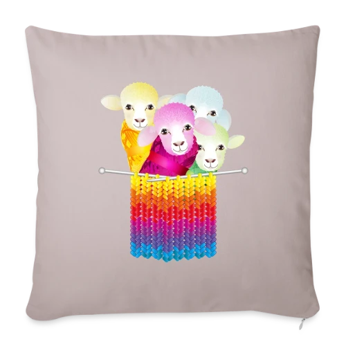 Mouton Tricoteur Rigolo - Housse de coussin décorative 45 x 45 cm