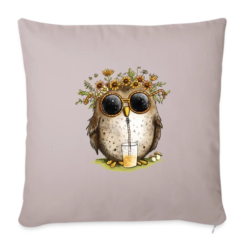 Chouette Cool et Limonade - Housse de coussin décorative 45 x 45 cm