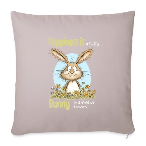 Lapin Printanier et Pâques - Housse de coussin décorative 45 x 45 cm