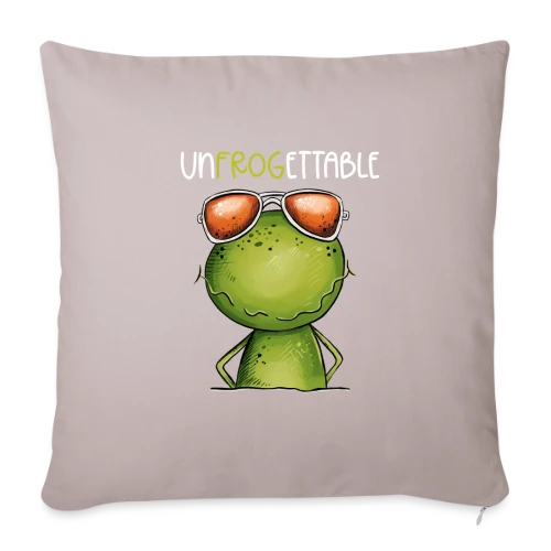 Grenouille Cool et Inoubliable - Housse de coussin décorative 45 x 45 cm