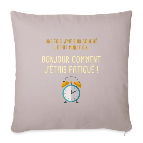 Minuit Dix : L'Heure Fatale du Coucher - Housse de coussin décorative 45 x 45 cm