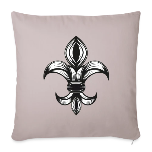 Fleur de Lys Élégante - Symbole Royal - Housse de coussin décorative 45 x 45 cm