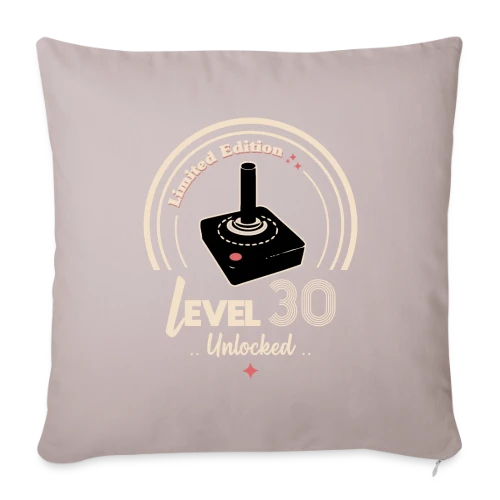 T-shirt 'Niveau 30 Débloqué' - Anniversaire Gamer - Housse de coussin décorative 45 x 45 cm