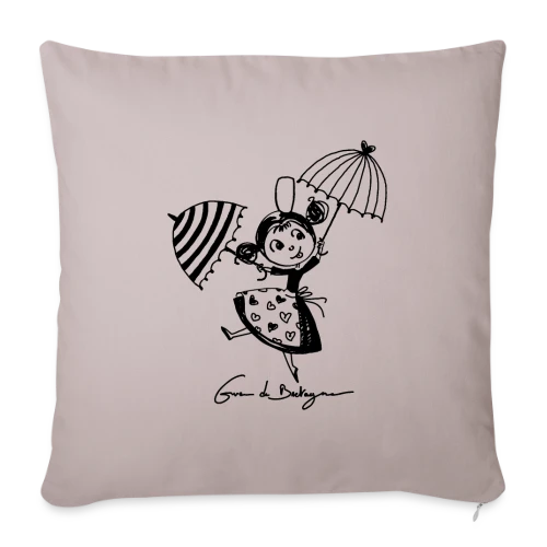 Bigoudène Joyeuse Parapluies - Housse de coussin décorative 45 x 45 cm
