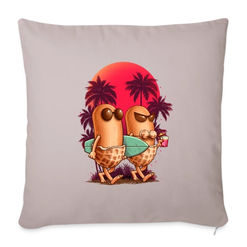 Cacahuètes en Vacances - Housse de coussin décorative 45 x 45 cm