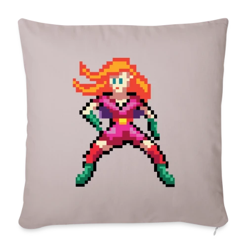Super-Héroïne Rouge - Housse de coussin décorative 45 x 45 cm