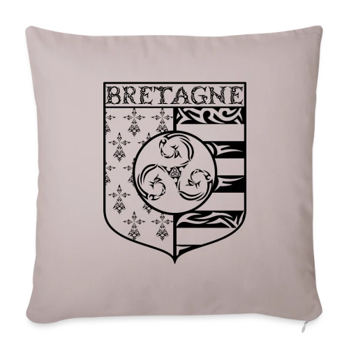 T-Shirt Bretagne - Blason Gwenn Ha Du Triskèle Tribal - Housse de coussin décorative 45 x 45 cm